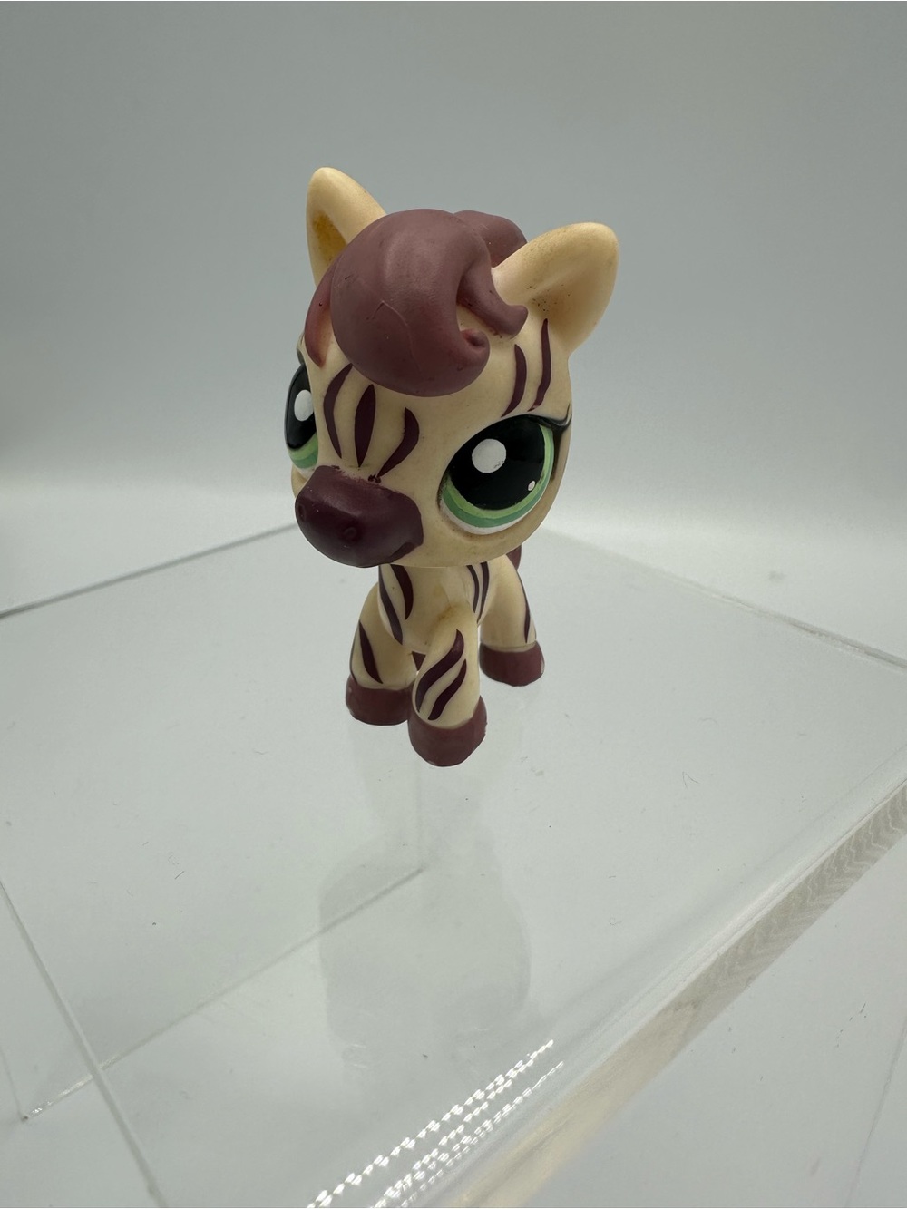 LPS Littlest Pet Shop Pink Horse Pony Mauve Hair Green Eyes Dot #0316